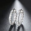 Wholesale Light Luxury Geometric Zircon Inlaid Copper Gold Plated Women's Earrings