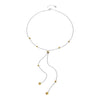 Wholesale Light Luxury Geometric Zircon Inlaid Stainless Steel Pullout Necklace For Women