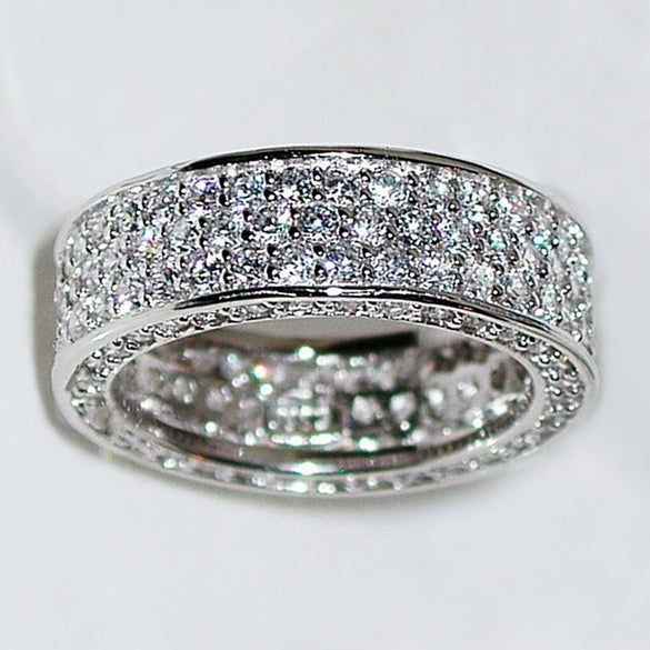 Wholesale Light Luxury Geometric Zirconia Rings Made Of Copper