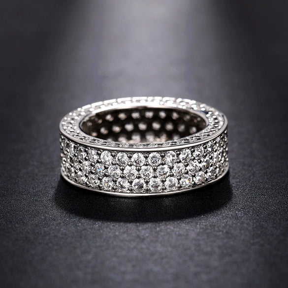Wholesale Light Luxury Geometric Zirconia Rings Made Of Copper