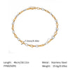 Wholesale Light Luxury Gold And Silver Color Matching Necklace Bracelet Suit In Geometric Style Made Of Stainless Steel With Pvd Furnace Vacuum Real Gold Plating