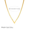Wholesale Light Luxury Gold Plated Heart Shape Stainless Steel Blade Chain Necklace For Women