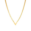 Wholesale Light Luxury Gold Plated Heart Shape Stainless Steel Blade Chain Necklace For Women