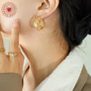 Wholesale Light Luxury Gold Plated Titanium Steel Ushaped Earrings For Women