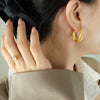 Wholesale Light Luxury Gold Plated Titanium Steel Ushaped Earrings For Women