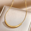 Wholesale Light Luxury Goldplated Stainless Steel Insectpatterned Ochain Necklace