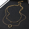 Wholesale Light Luxury Goldplated Stainless Steel Insectpatterned Ochain Necklace