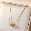 Wholesale Light Luxury Goldplated Stainless Steel Insectpatterned Ochain Necklace
