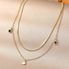 Wholesale Light Luxury Goldplated Stainless Steel Insectpatterned Ochain Necklace