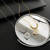 Wholesale Light Luxury H Letter Pendant Necklace For Women Titanium Steel Geometric Design Snake Bone Chain Electroplated Non Fading Shell Neck Chain