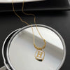 Wholesale Light Luxury H Letter Pendant Necklace For Women Titanium Steel Geometric Design Snake Bone Chain Electroplated Non Fading Shell Neck Chain