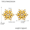 Wholesale Light Luxury Handmade 316L Stainless Steel Inlaid Zircon Snowflake Necklace Bracelet Set With Electroplating
