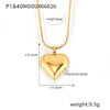 Wholesale Light Luxury Heartshaped Hollow Titanium Steel Pendant Clavicle Chain Necklace Plated 18K Gold For Women