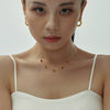 Wholesale Light Luxury Heartshaped Stainless Steel Weight Glaze Clavicle Chain With Electroplating For Women