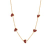 Wholesale Light Luxury Heartshaped Stainless Steel Weight Glaze Clavicle Chain With Electroplating For Women