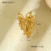 Wholesale Light Luxury Heartshaped Titanium Steel And Stainless Steel Ring With Electroplating For Women