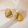 Wholesale Light Luxury High End Asymmetrical Titanium Steel Earrings For Women With Geometric Design And Electroplating Treatment