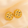 Wholesale Light Luxury High End Asymmetrical Titanium Steel Earrings For Women With Geometric Design And Electroplating Treatment