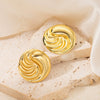 Wholesale Light Luxury High End Asymmetrical Titanium Steel Earrings For Women With Geometric Design And Electroplating Treatment