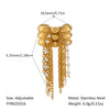 Wholesale Light Luxury High End Punk Minimalist Geometric Titanium Steel Ring With Waterproof Tassel And Pvd Vacuum Real Gold Electroplating