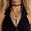 Wholesale Light Luxury High End Titanium Steel And Stainless Steel Necklace With Geometric Design And Electroplating For Women