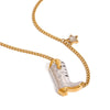 Wholesale Light Luxury High End Titanium Steel And Stainless Steel Necklace With Geometric Design And Electroplating For Women