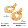 Wholesale Light Luxury High Grade Stainless Steel Geometric Earrings With Electroplating Design For Women