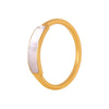 Wholesale Light Luxury High Grade White Sea Shell Ring For Women Titanium Steel With 18K Gold Electroplating And Geometric Design