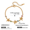 Wholesale Light Luxury High Sense Love Butterfly Stainless Steel Zircon Bracelet With Geometric Pattern And Electroplating Design For Women