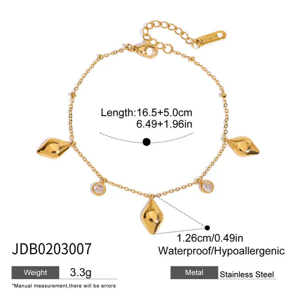 Wholesale Light Luxury High Sense Love Butterfly Stainless Steel Zircon Bracelet With Geometric Pattern And Electroplating Design For Women