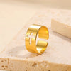 Wholesale Light Luxury Highend Stainless Steel Open Ring With Bow Pattern And Electroplating Retro Hiphop Style
