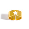 Wholesale Light Luxury Highend Stainless Steel Open Ring With Bow Pattern And Electroplating Retro Hiphop Style