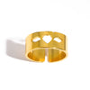 Wholesale Light Luxury Highend Stainless Steel Open Ring With Bow Pattern And Electroplating Retro Hiphop Style