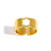 Wholesale Light Luxury Highend Stainless Steel Open Ring With Bow Pattern And Electroplating Retro Hiphop Style