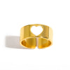 Wholesale Light Luxury Highend Stainless Steel Open Ring With Bow Pattern And Electroplating Retro Hiphop Style