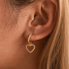 Wholesale Light Luxury Hollow Love Inlaid Zircon Gymbos Earrings For Women Stainless Steel Electroplated Geometric Heart Shape Accessories