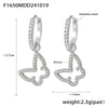 Wholesale Light Luxury Hollow Love Inlaid Zircon Gymbos Earrings For Women Stainless Steel Electroplated Geometric Heart Shape Accessories