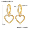 Wholesale Light Luxury Hollow Love Inlaid Zircon Gymbos Earrings For Women Stainless Steel Electroplated Geometric Heart Shape Accessories