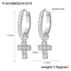 Wholesale Light Luxury Hollow Love Inlaid Zircon Gymbos Earrings For Women Stainless Steel Electroplated Geometric Heart Shape Accessories
