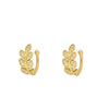 Wholesale Light Luxury Hollow Microinlaid Zircon Leaf Earrings Copper Niche Geometric