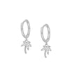 Wholesale Light Luxury Hollow Microinlaid Zircon Leaf Earrings Copper Niche Geometric
