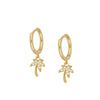 Wholesale Light Luxury Hollow Microinlaid Zircon Leaf Earrings Copper Niche Geometric