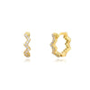Wholesale Light Luxury Hollow Microinlaid Zircon Leaf Earrings Copper Niche Geometric