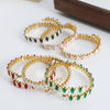 Wholesale Light Luxury Inlaid Color Zircon 316L Stainless Steel Bracelet Jewelry With Geometric Design For Women