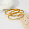 Wholesale Light Luxury Inlaid Zircon 18K Gold Plated Titanium Steel And Stainless Steel Bracelet For Women