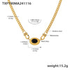 Wholesale Light Luxury Jewelry Set With Horseshoe Buckle And Diamond Stainless Steel And Black Onyx 18K Gold Plated