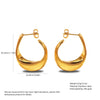 Wholesale Light Luxury 18K Gold Plated Geometric Stainless Steel Earrings For Women