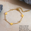 Wholesale Light Luxury 18K Goldplated Stainless Steel And Titanium Steel Heart Drop Bell Shaped Necklace And Bracelet Jewelry For Women