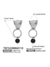 Wholesale Light Luxury Lion Head Y Shaped Tassel Stainless Steel Electroplated Jewelry Set For Women Including Necklace Earrings And Bracelet