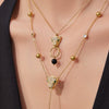 Wholesale Light Luxury Lion Head Y Shaped Tassel Stainless Steel Electroplated Jewelry Set For Women Including Necklace Earrings And Bracelet